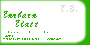 barbara blatt business card